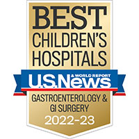 U.S. News & World Report Best Children's Hospitals Gastroenterology & GI Surgery 2022-23